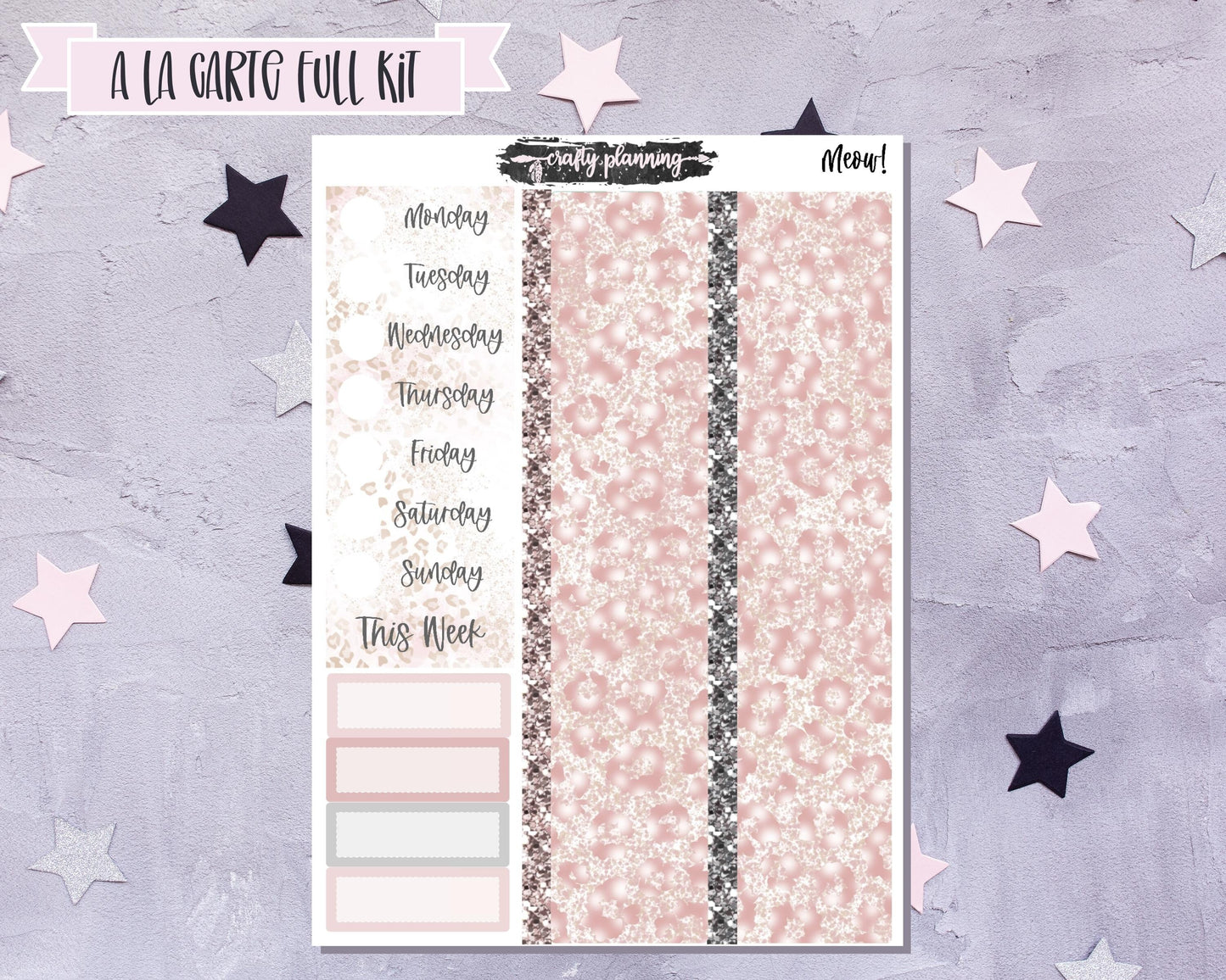 Meow! - A La Carte - Weekly Vertical Planner Kit