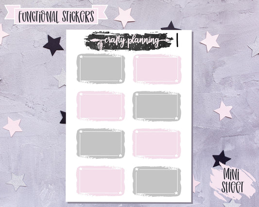 Functional Planner Stickers, Half Box Stickers, Palette Stickers, Functional Stickers 1