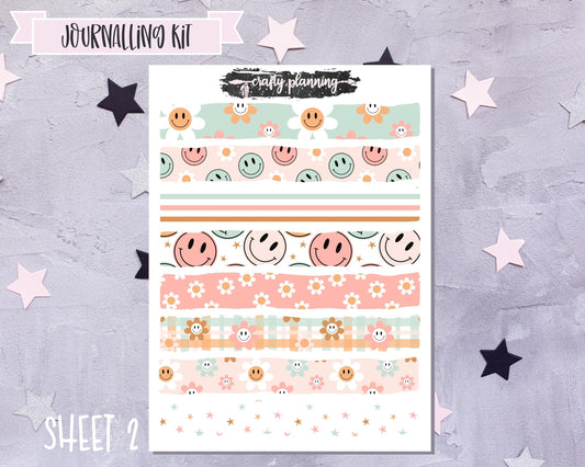 Journalling Kit, Journalling Stickers, Bujo Stickers, Torn Edge Paper, Scrapbook Stickers, Planner Stickers, Washi Stickers