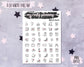 True Crime Weekly Planner Kit, Standard Vertical Kit, Planner Stickers, Gothic Planner Stickers