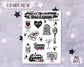 True Crime Weekly Planner Kit, Standard Vertical Kit, Planner Stickers, Gothic Planner Stickers