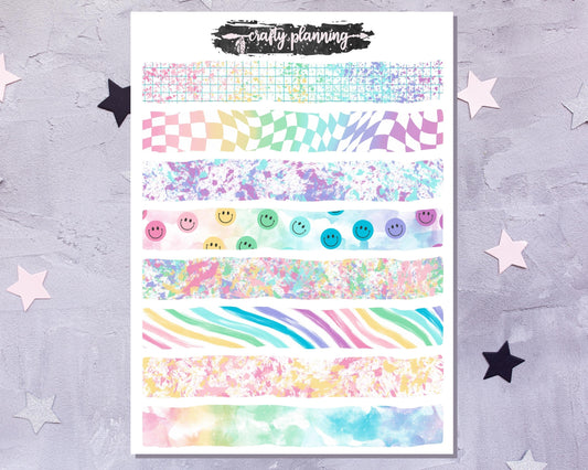 Washi Stickers, Journal Stickers, Pride Stickers, Planner Stickers, Pastel Stickers, Bujo Stickers, Journal Kit, Journal Supplies