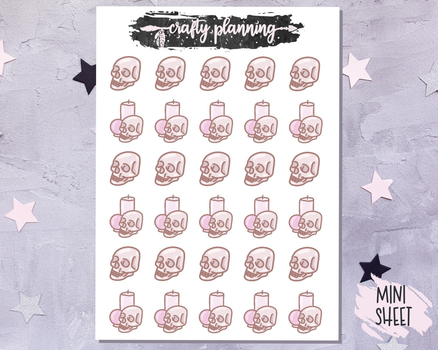 Skulls - Mini Sticker Sheet