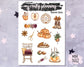 Fall Weekly Planner Kit, Autumn Weekly Planner Kit, Autumn Stickers, Fall Stickers, Pumpkin Stickers, Autumn Vibes