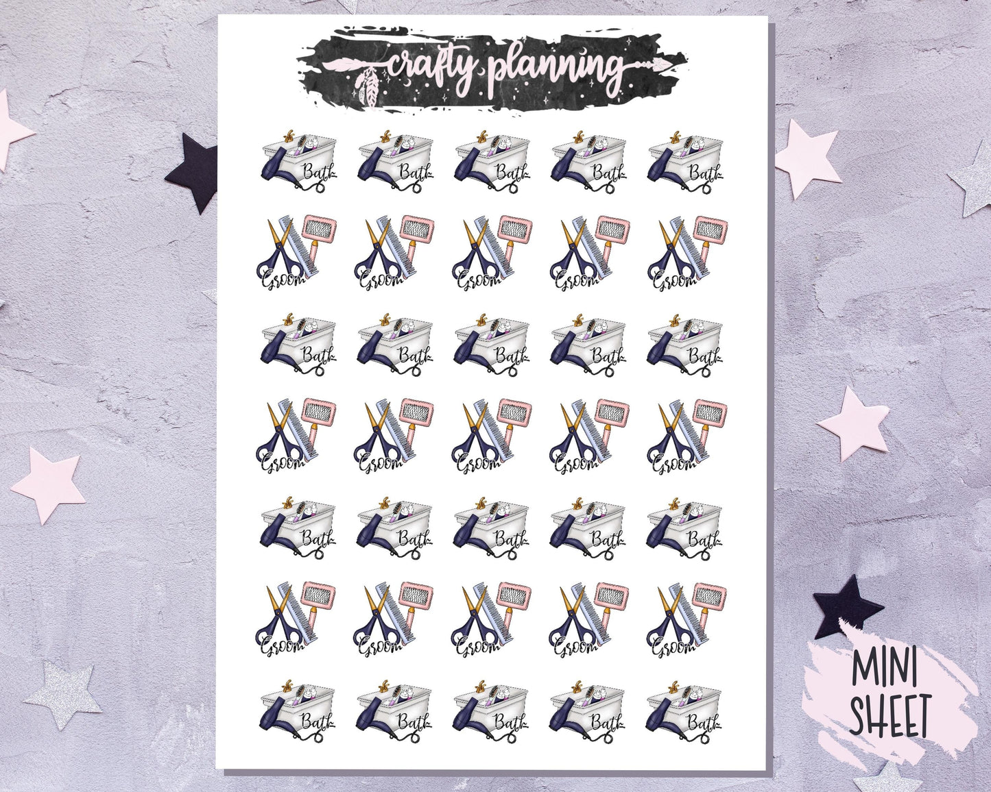 Dog Care Stickers-Mini Sticker Sheet