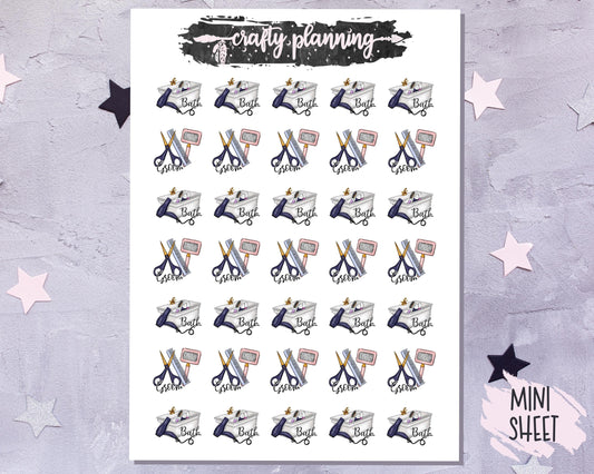 Dog Stickers, Bath The Dog, Dog Groomer, Planner Stickers, Pet Stickers, Pet Care Stickers, Dog Care Stickers, Functional Stickers