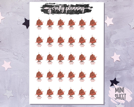 Feelin' Cute Poop - Mini Sticker Sheet