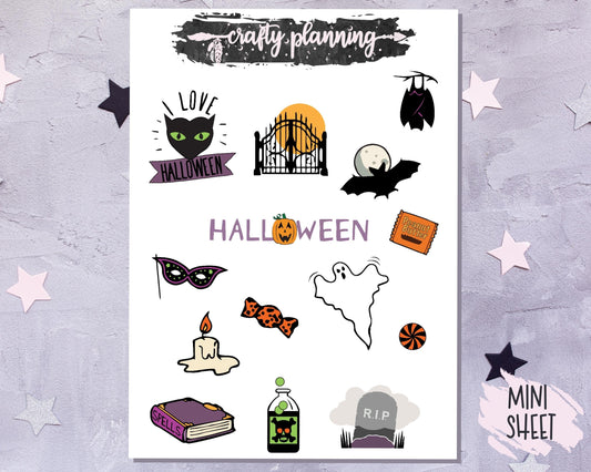 Halloween Stickers, Witchcraft Stickers, Planner Stickers, Decoration Stickers, Spooky Stickers, Creepy Stickers