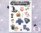 Witchcraft Stickers, Vertical Planner, Weekly Planner Kit, Planner Stickers, Halloween Stickers, Esoteric Stickers, Gothic Stickers