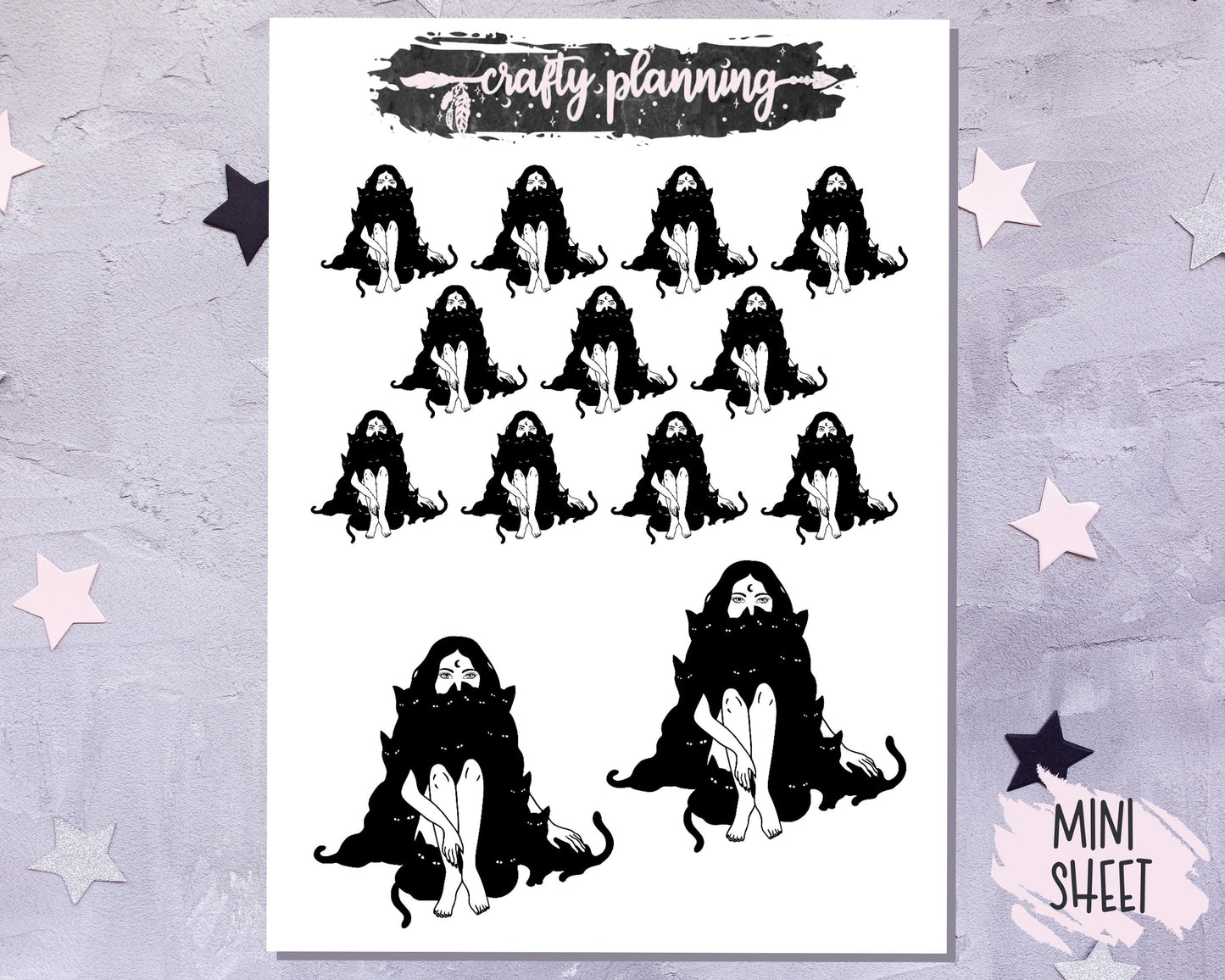 Cat Lady - Mini Sticker Sheet