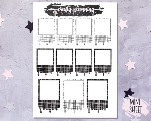 Dripping Polaroid Frames - Mini Sticker Sheet