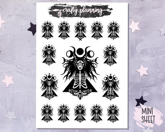 Witchcraft Stickers, Gothic Stickers, Planner Stickers, Esoteric Stickers, Dark & Moody, Pagan Stickers, Bone Witch