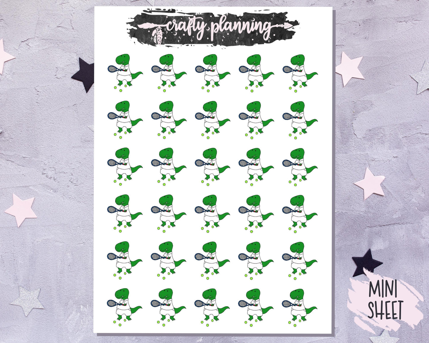 Tennis Stickers, Dinosaur Stickers, Character Stickers, Planner Stickers, Hand Drawn Stickers, Sport Stickers, Hobby Stickers