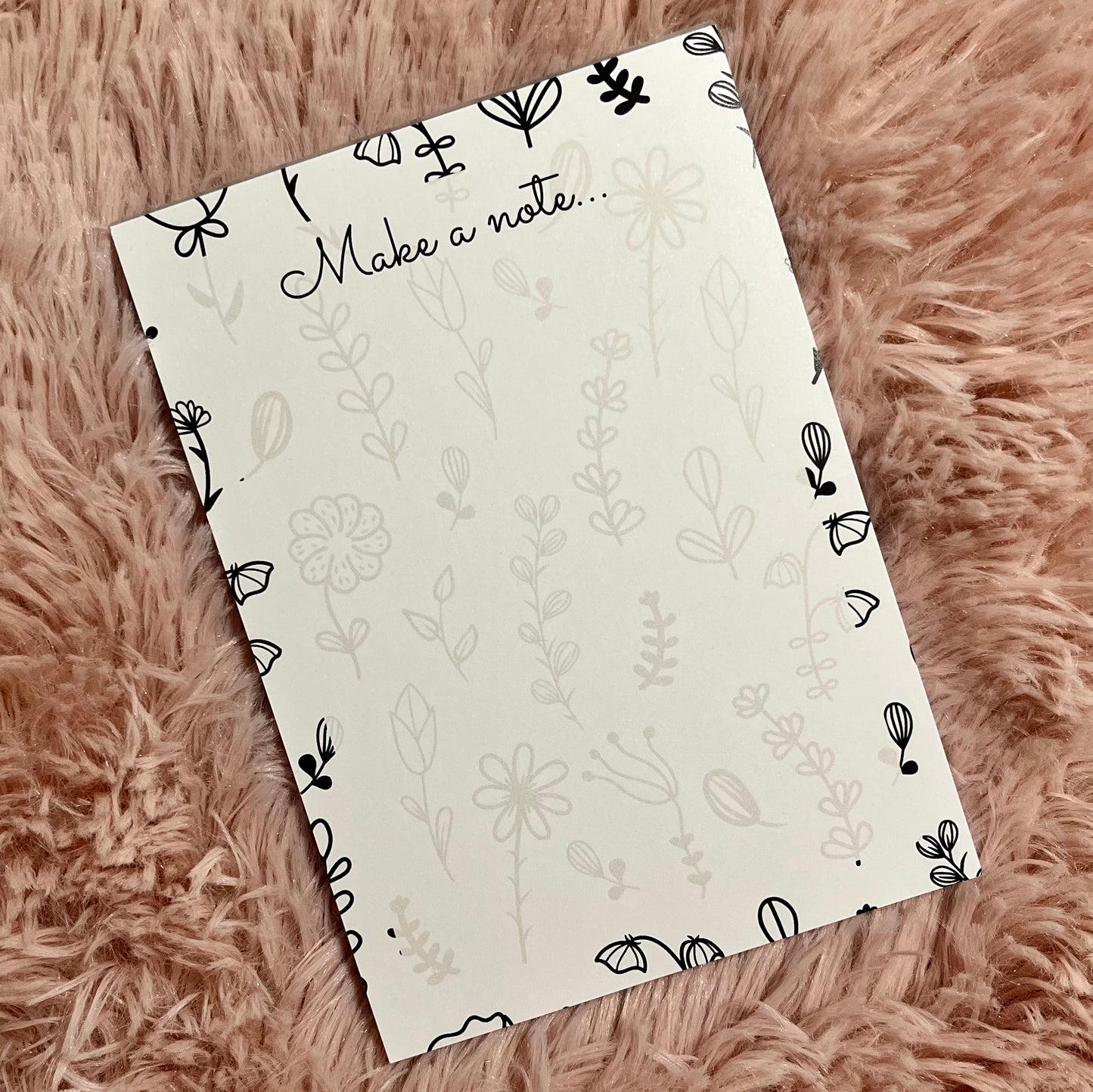 Minimal Floral Doodle A6 Notepad - LIMITED STOCK