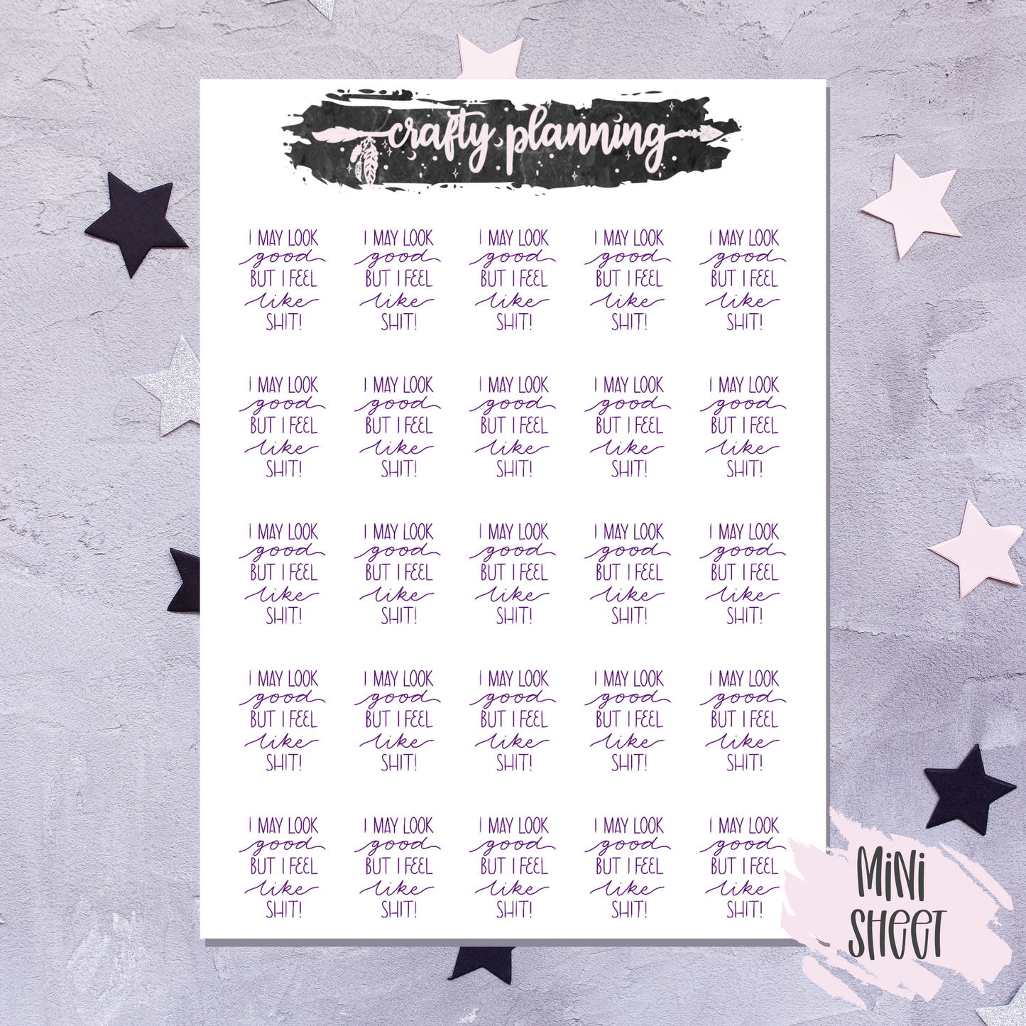 Fibro Stickers, Chronic Illness Stickers, Health Stickers, Pain Stickers, Planner Stickers, Fibromyalgia, Symptom Tracker