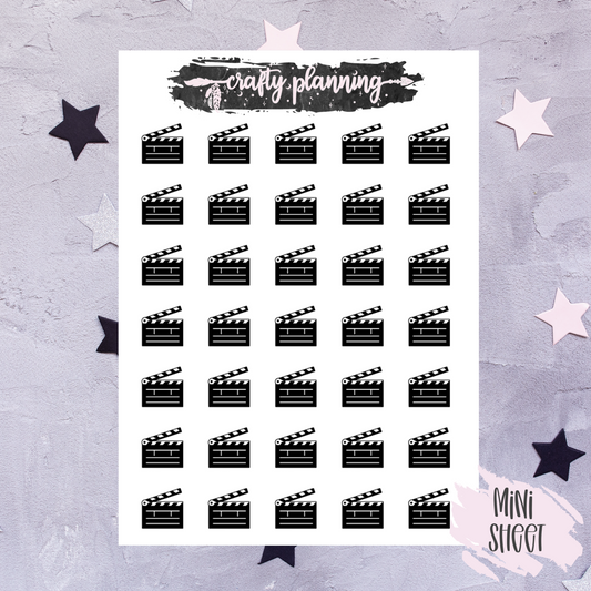 Movie Clapper Board - Mini Sticker Sheet