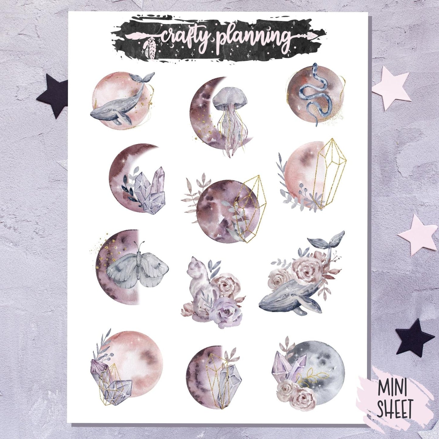 Pink Moon Deco - Sticker Sheets