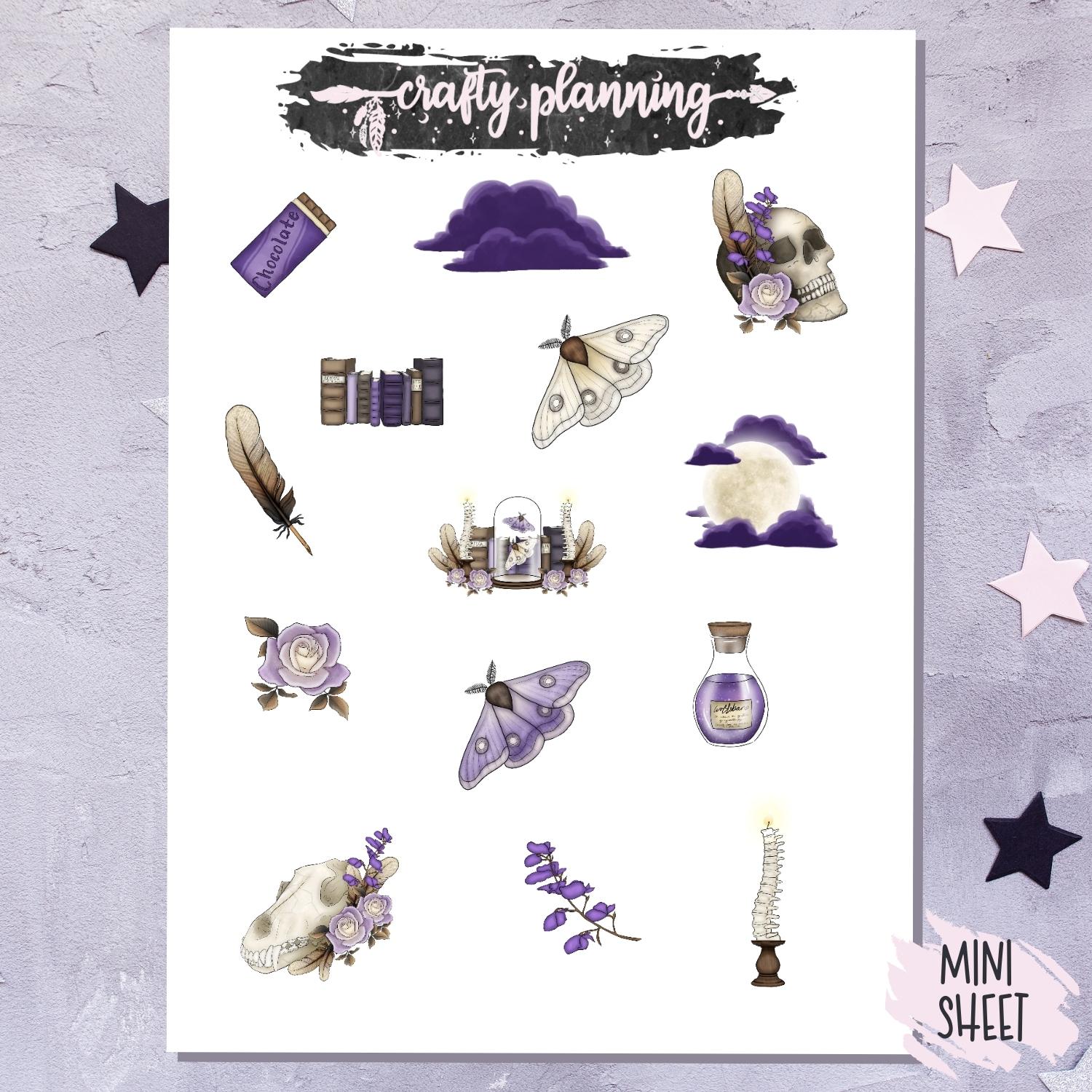 Witchcraft Deco - Mini Sticker Sheet – Crafty Planning Shop