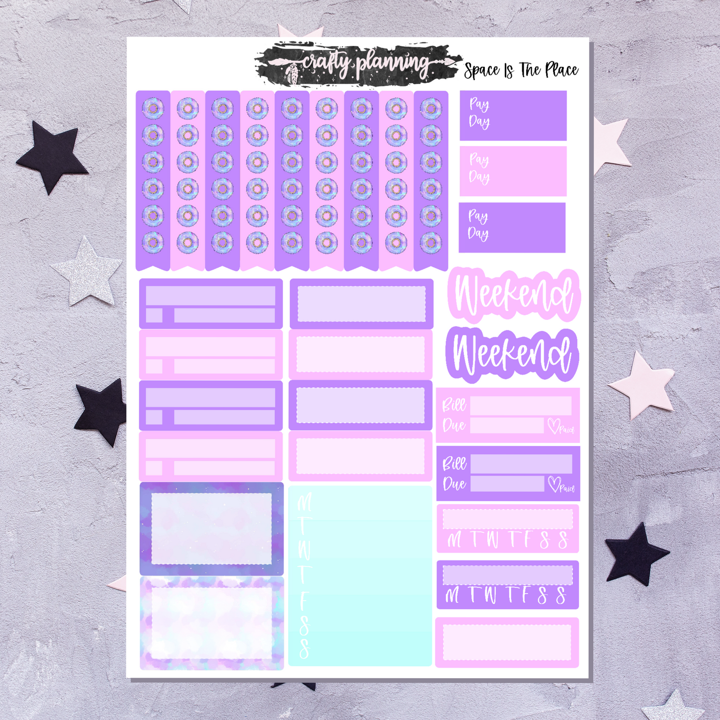 Space Is The Place - A La Carte - Weekly Vertical Planner Kit