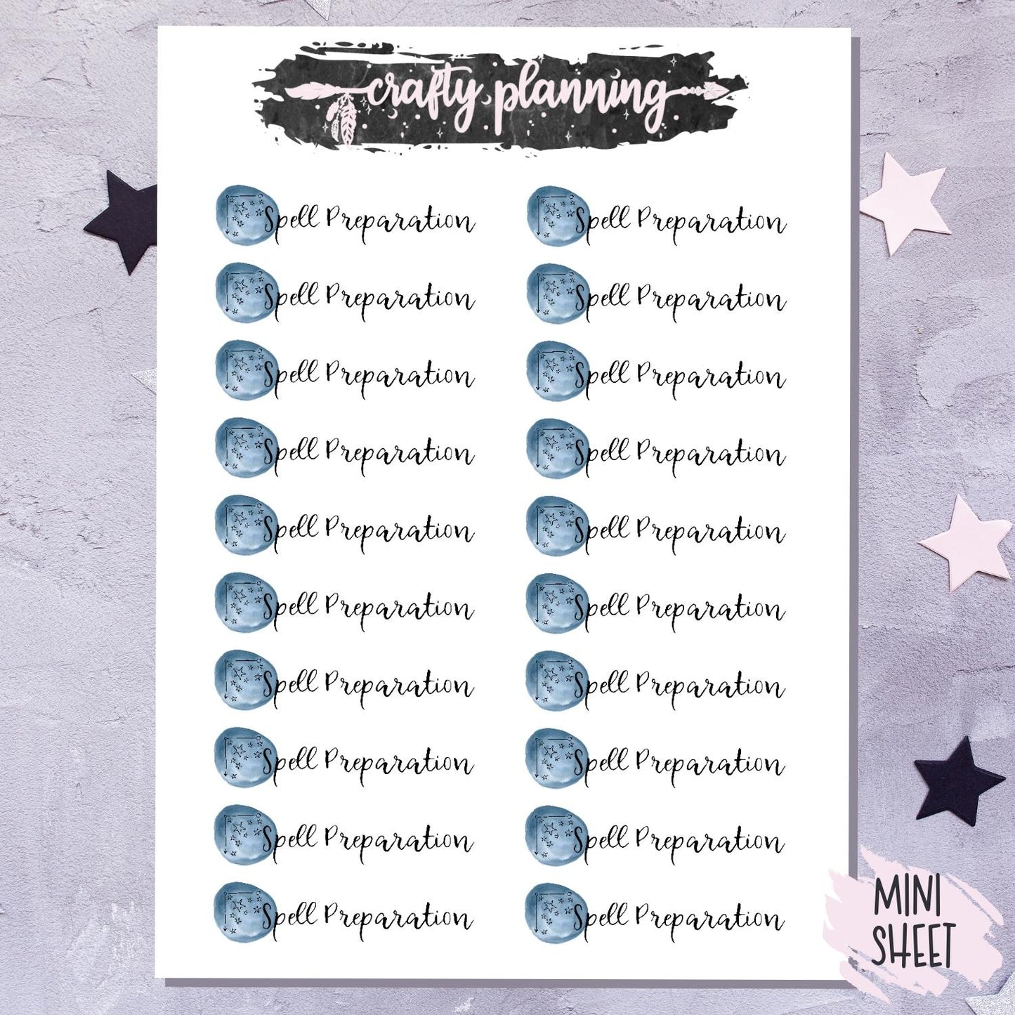 Spell Preparation - Mini Sticker Sheet